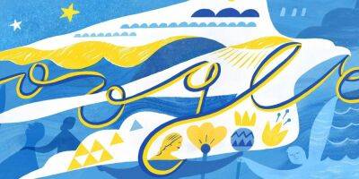 Трезубец, стилизованный под сокола. Google поздравил украинцев с Днем независимости дудлом, созданным харьковской художницей