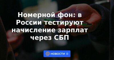 Номерной фон: в России тестируют начисление зарплат через СБП