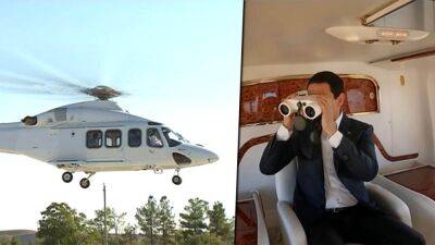 Президент Туркменистана Сердар Бердымухамедов с вертолета осмотрел ашхабадские стройки