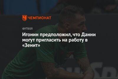 Алексей Игонин - Игонин предположил, что Данни могут пригласить на работу в «Зенит» - championat.com