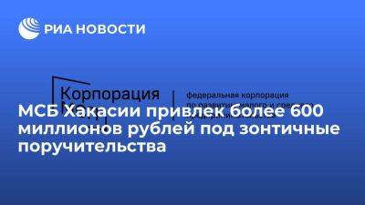 МСБ Хакасии привлек более 600 миллионов рублей под зонтичные поручительства