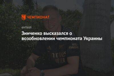 Зинченко высказался о возобновлении чемпионата Украины