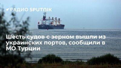Минобороны Турции: шесть судов с зерном покинули украинские порты