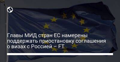 Главы МИД стран ЕС намерены поддержать приостановку соглашения о визах с Россией – FT