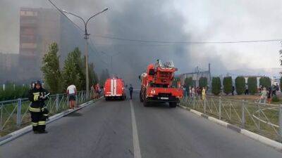 Крупный пожар в Волжском