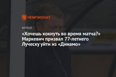 «Хочешь кокнуть во время матча?» Маркевич призвал 77-летнего Луческу уйти из «Динамо»