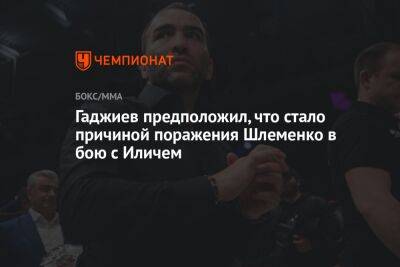Гаджиев предположил, что стало причиной поражения Шлеменко в бою с Иличем