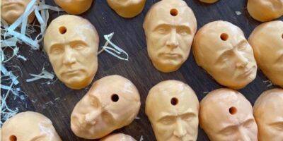 Простреленная голова Путина. Майкл Щур выпустил дизайнерские крышечки для томатного сока