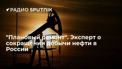 "Плановый ремонт". Эксперт о сокращении добычи нефти в России
