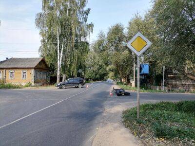Мотоциклист получил травмы в ДТП в Тверской области