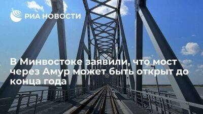 В Минвостоке заявили, что железнодорожный мост через Амур может быть открыт до конца года