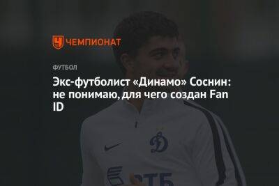 Экс-футболист «Динамо» Соснин: не понимаю, для чего создан Fan ID