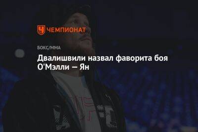 Двалишвили назвал фаворита боя О'Мэлли — Ян