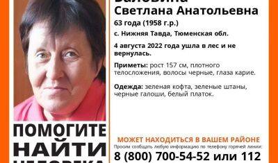 В Тюменской области ищут 63-летнюю женщину. Она ушла в лес и пропала