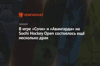 В игре «Сочи» и «Авангарда» на Sochi Hockey Open состоялось ещё несколько драк
