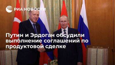 Путин и Эрдоган заявили, что необходимо полное выполнение соглашений по продуктовой сделке