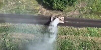 Разнесло на части. ВСУ показали впечатляющее видео уничтожение российского танка - nv.ua - Россия - Украина