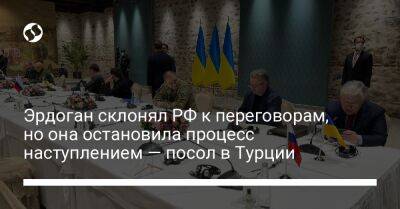 Эрдоган склонял РФ к переговорам, но она остановила процесс наступлением — посол в Турции