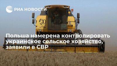 СВР: Польша организовала скупку продукции украинского сельхоза по бросовым ценам