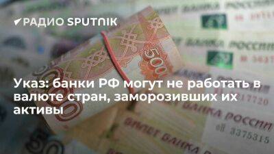 Путин разрешил банкам РФ приостановить операции в валюте стран, заморозивших их активы