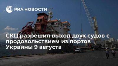 ООН: СКЦ разрешил выход двух судов с продовольствием из портов Украины 9 августа