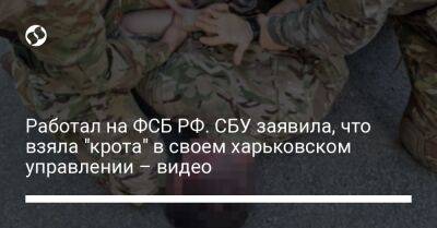 Работал на ФСБ РФ. СБУ заявила, что взяла "крота" в своем харьковском управлении – видео