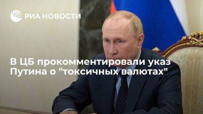 В ЦБ разъяснили детали указа Путина о приостановке валютных операций для российских банков