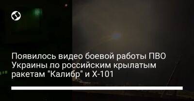 Появилось видео боевой работы ПВО Украины по российским крылатым ракетам "Калибр" и Х-101