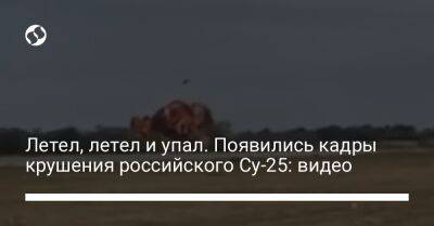 Летел, летел и упал. Появились кадры крушения российского Су-25: видео