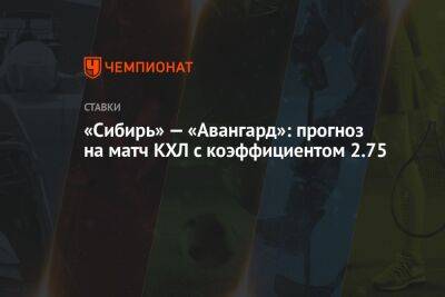 «Сибирь» — «Авангард»: прогноз на матч КХЛ с коэффициентом 2.75