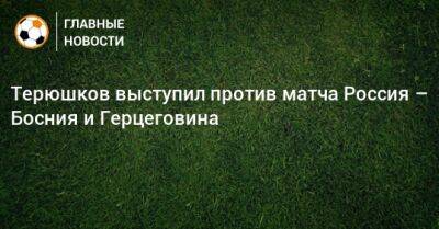 Терюшков выступил против матча Россия – Босния и Герцеговина