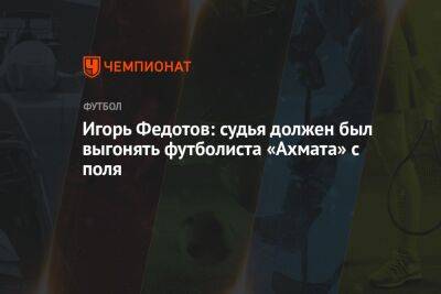 Игорь Федотов: судья должен был выгонять футболиста «Ахмата» с поля