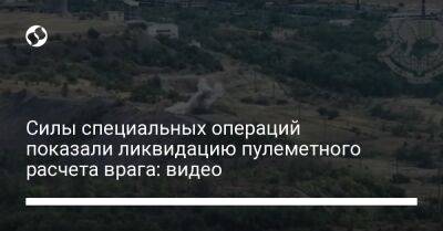 Силы специальных операций показали ликвидацию пулеметного расчета врага: видео