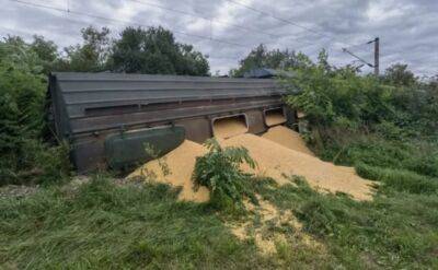 Несколько вагонов с украинским зерном перевернулись в Румынии