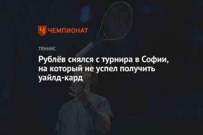 Рублёв снялся с турнира в Софии, на который не успел получить уайлд-кард