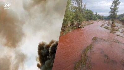 После ударов по Кривому Рогу вода в Ингульце стала кроваво-красной: потрясающие фото