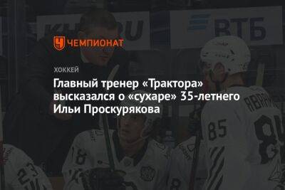 Главный тренер «Трактора» высказался о «сухаре» 35-летнего Ильи Проскурякова