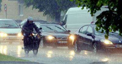 В субботу в Латвии ожидаются ливневые дожди