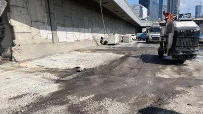 Яма на шоссе Аялон: когда развязку в Тель-Авиве откроют для движения