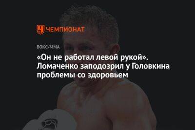 «Он не работал левой рукой». Ломаченко заподозрил у Головкина проблемы со здоровьем