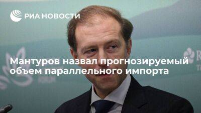 Мантуров: объем параллельного импорта в 2022 году прогнозируется на уровне $20 миллиардов