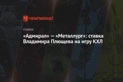«Адмирал» — «Металлург»: ставка Владимира Плющева на игру КХЛ