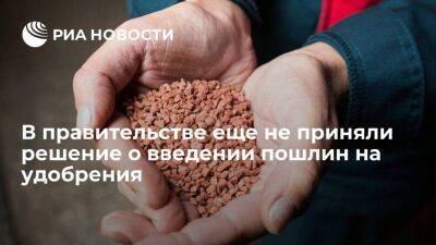 Глава Минпромторга Мантуров: решение о введении пошлин на удобрения еще не принято