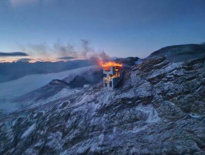 В ресторане на высоте 3000 метров в швейцарских Альпах произошел пожар (ФОТО)