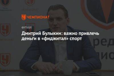Дмитрий Булыкин: важно привлечь деньги в «фиджитал» спорт
