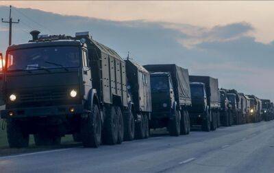 В Крыму зафиксировали колонну военной техники РФ