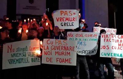 В Кишиневе прошла протестная акция со свечами