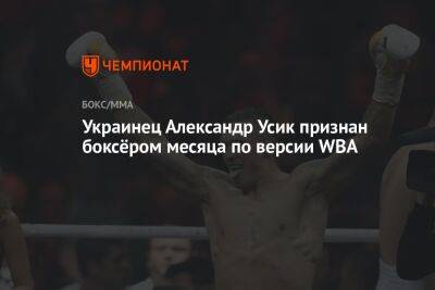 Украинец Александр Усик признан боксёром месяца по версии WBA
