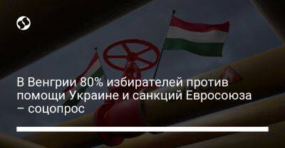 В Венгрии 80% избирателей против помощи Украине и санкций Евросоюза – соцопрос