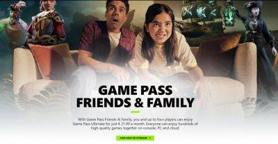 Одна подписка Xbox на четырех — Microsoft запустила совместный Game Pass для семьи и друзей